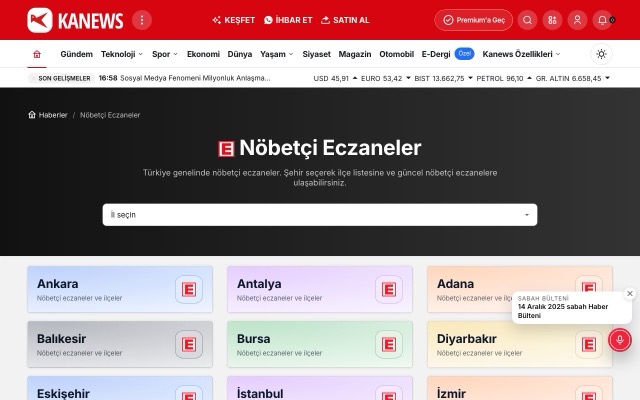Nöbetçi Eczaneler